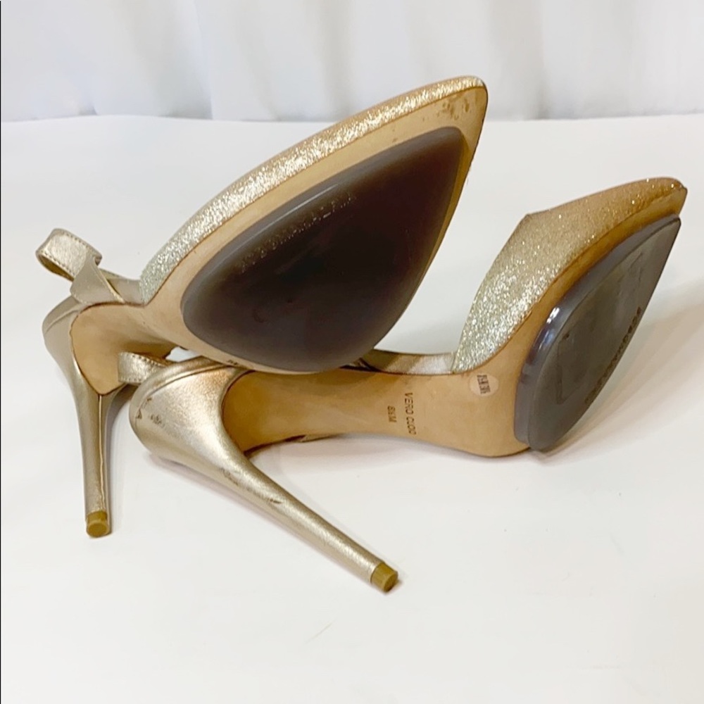 BCBGMaxAzzria Gold Sparkly Heels Holiday P… - Picture 5 of 5